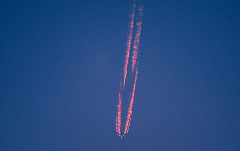 Traînée d'avion.