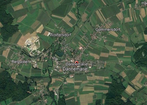 Dannemarie vu du ciel.