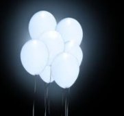 Ballon à LED blanc.