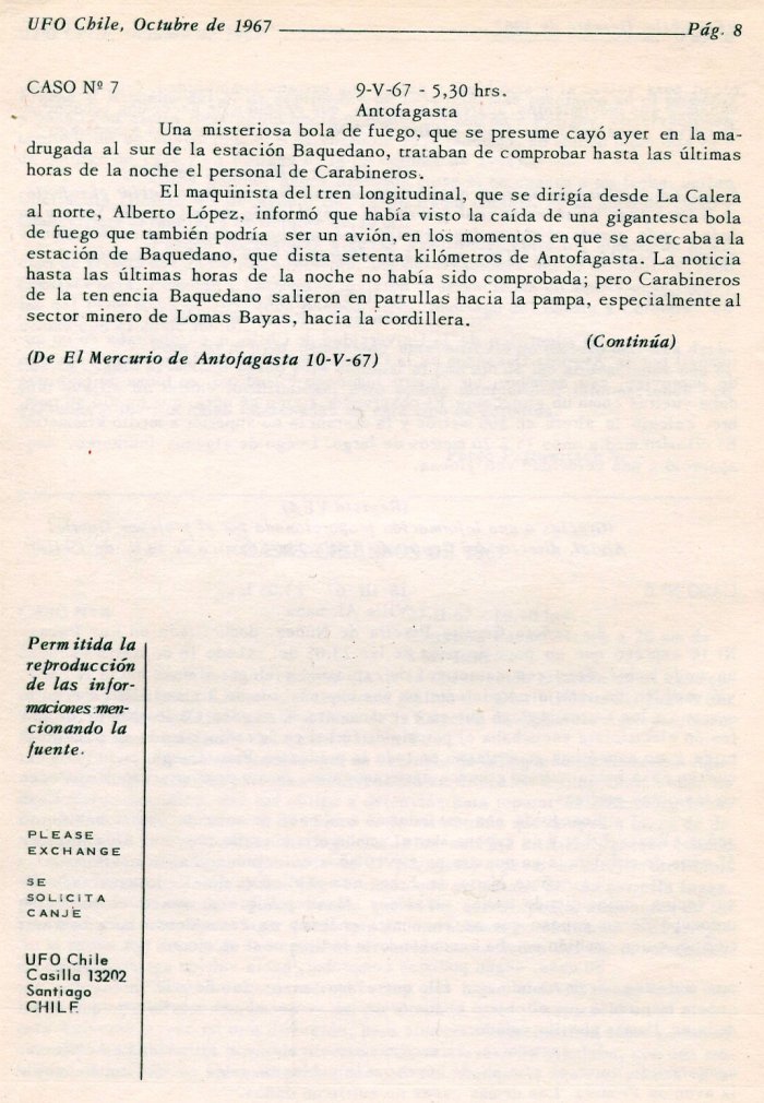 UFO Chile N° 2, page 8, octobre 1967